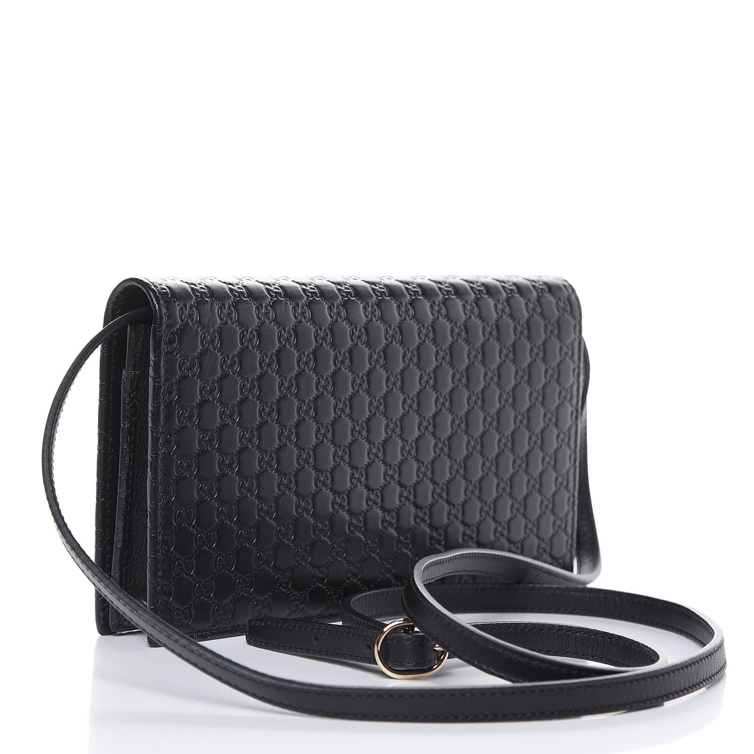 Gucci Microguccissima Crossbody Wallet Black 3 of 10