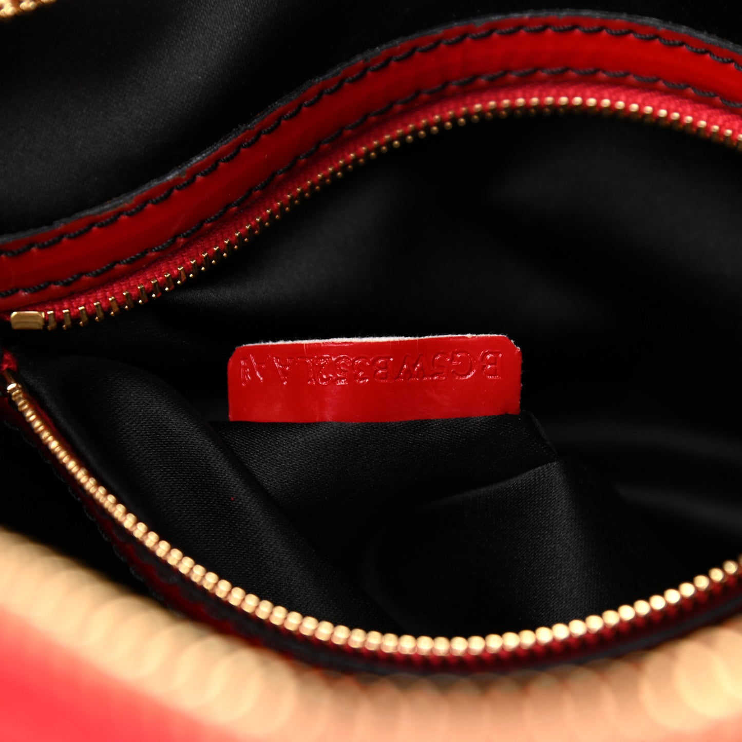 Patent Lacca Bow Bowling Bag Red