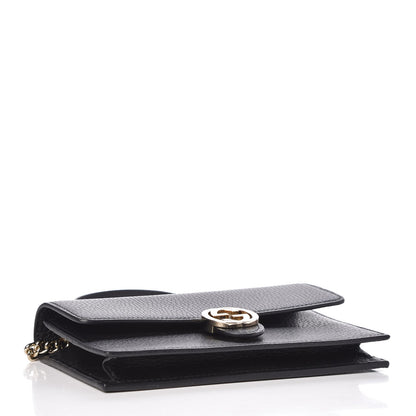 Gucci Dollar Calfskin Interlocking G Chain Wallet Black 4 of 8
