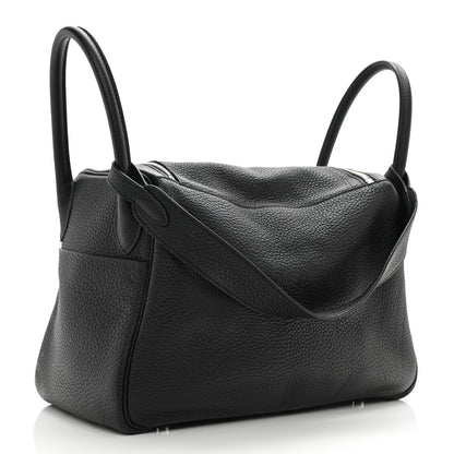 Hermes Taurillon Clemence Lindy 30 Black 3 of 10