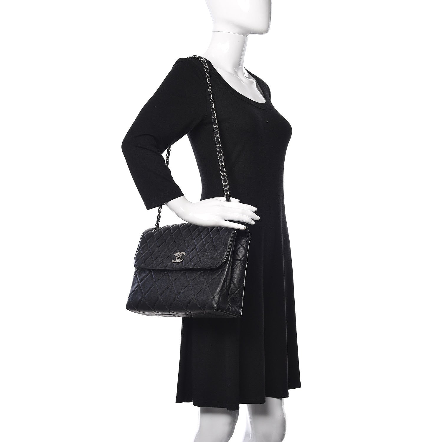 Chanel Calfskin Quilted In The Business Flap Bag Black 2 of 10