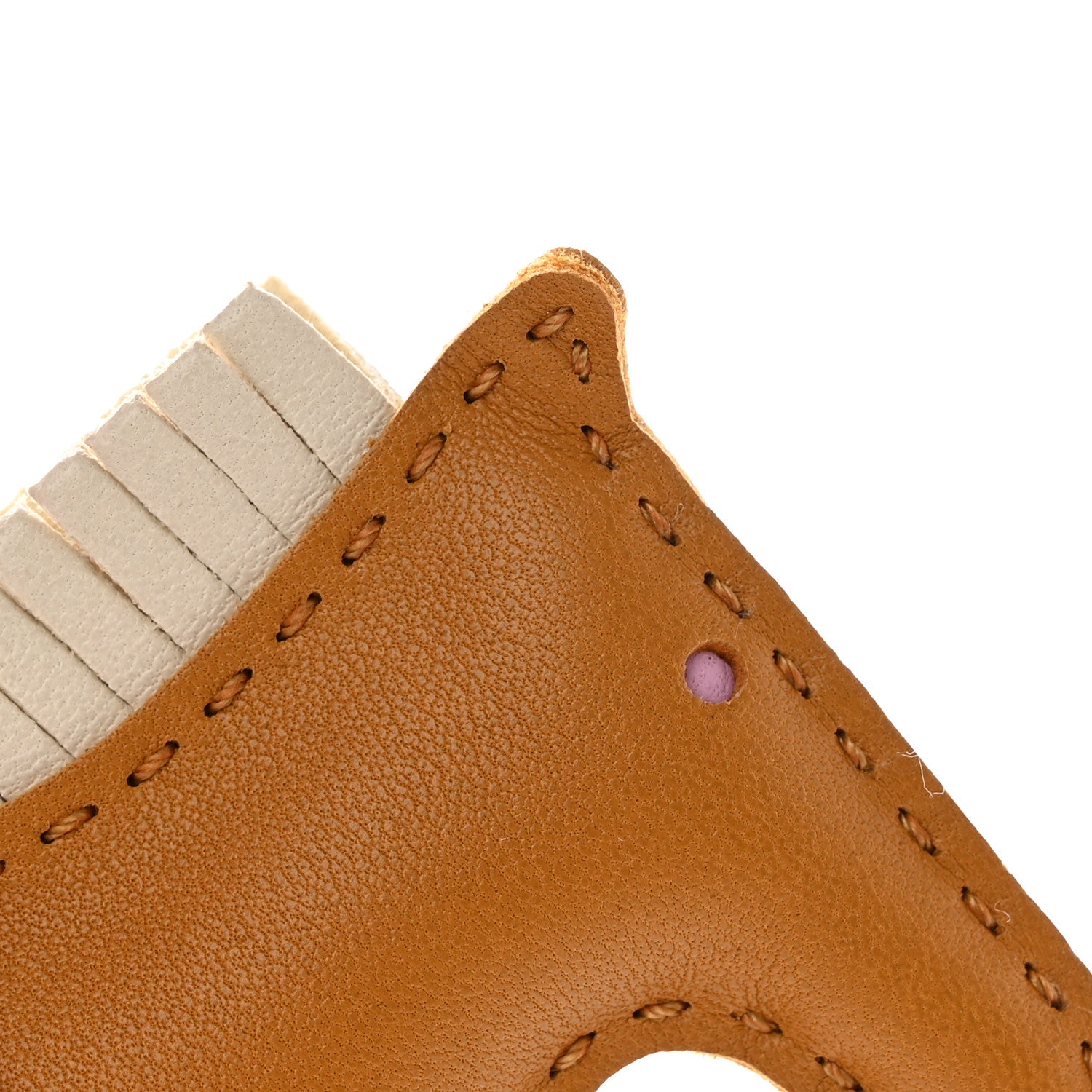 Hermes Milo Lambskin Grigri Rodeo Horse Bag Charm PM Sesame Mauve Sylvestre Craie 5 of 8