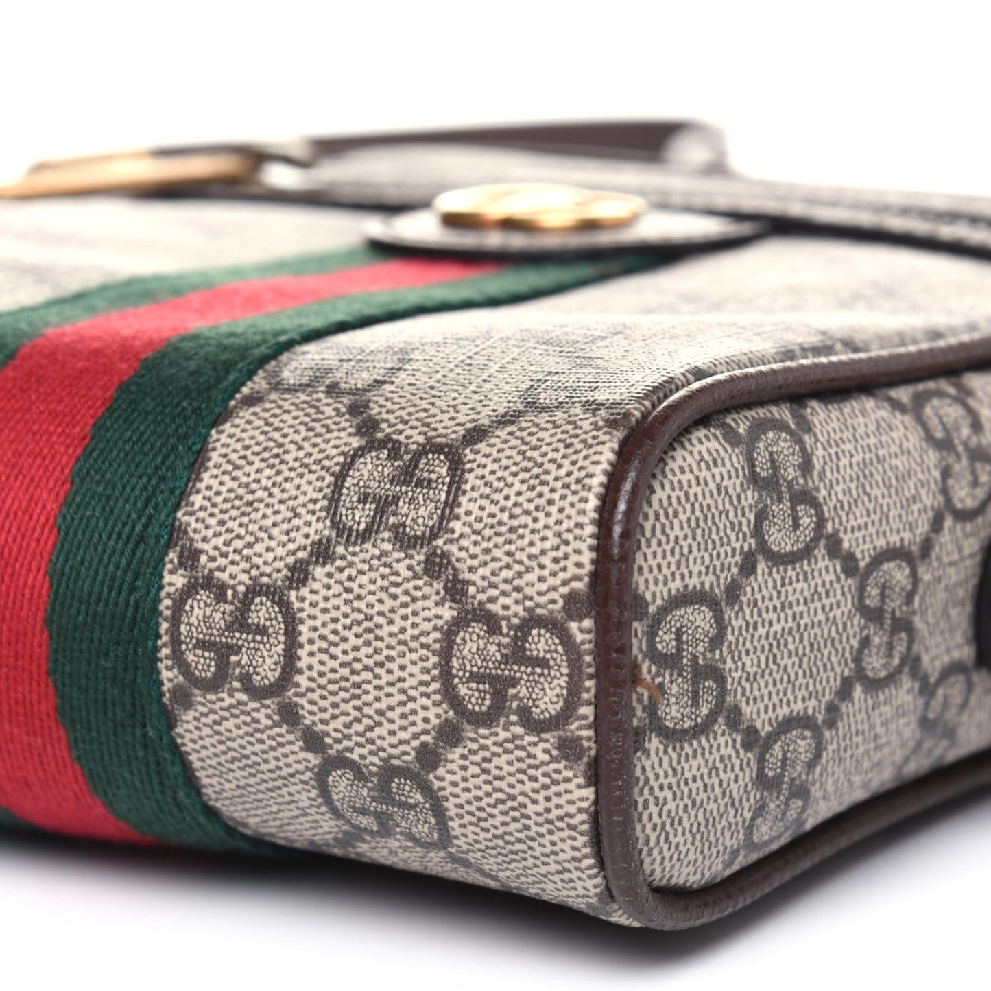 GG Supreme Monogram Web Mini Ophidia Messenger Brown