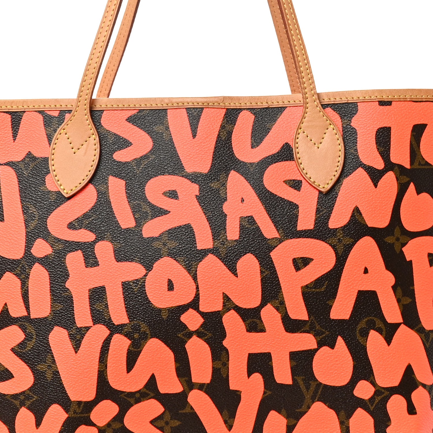 Louis Vuitton Monogram Graffiti Neverfull GM Orange 8 of 10