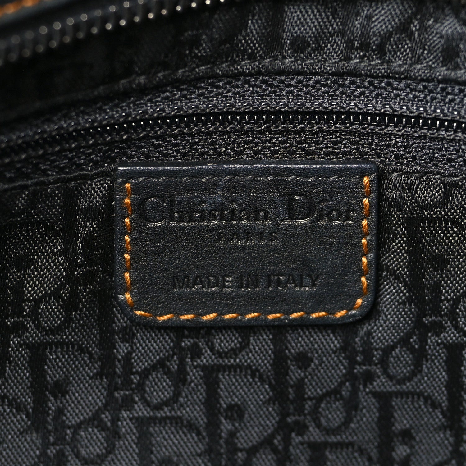 Christian Dior Calfskin Medium Gaucho Double Saddle Bag Black 6 of 10