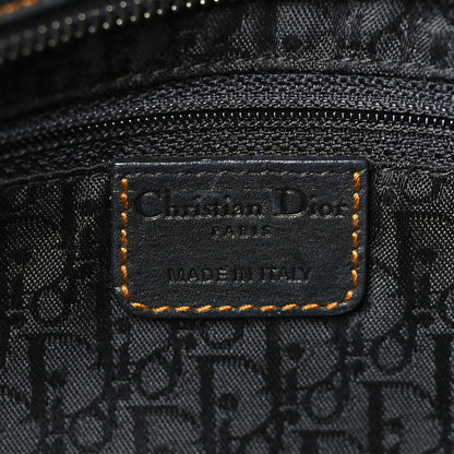 Christian Dior Calfskin Medium Gaucho Double Saddle Bag Black 6 of 10