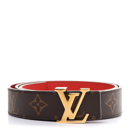 Louis Vuitton Monogram 30mm LV Initiales Reversible Belt 80 32 Coquelicot 1 of 7