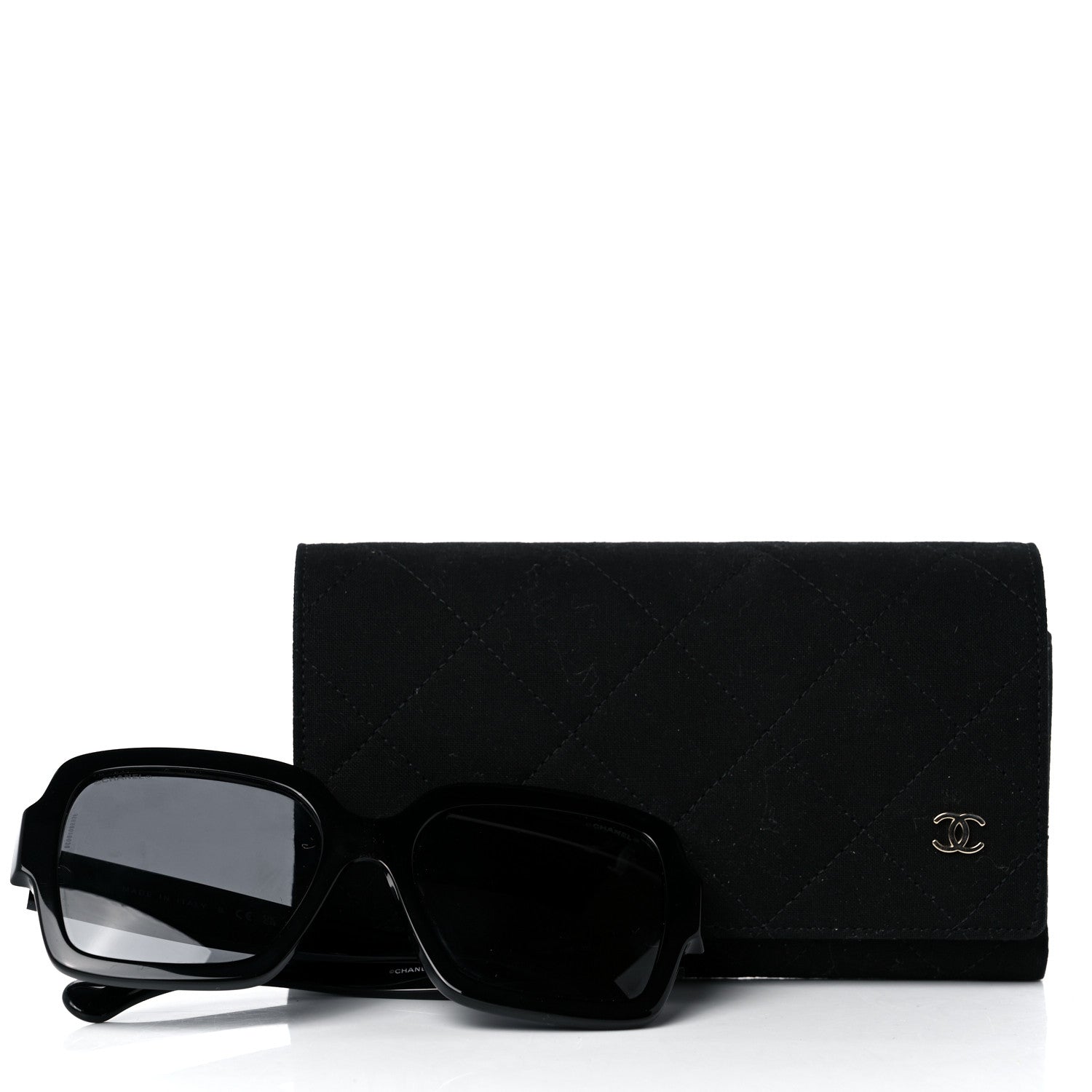 Chanel Acetate Square Heart Sunglasses 5479-A Black 9 of 10