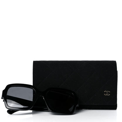 Chanel Acetate Square Heart Sunglasses 5479-A Black 9 of 10