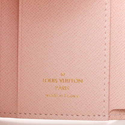 Louis Vuitton Damier Azur Studded Zoe Wallet Rose Ballerine 6 of 6