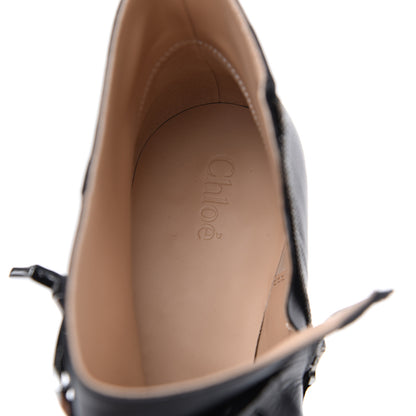 Chloe Nappa Sheepskin Studded Susanna Ankle Boots 37.5 Black 8 of 9