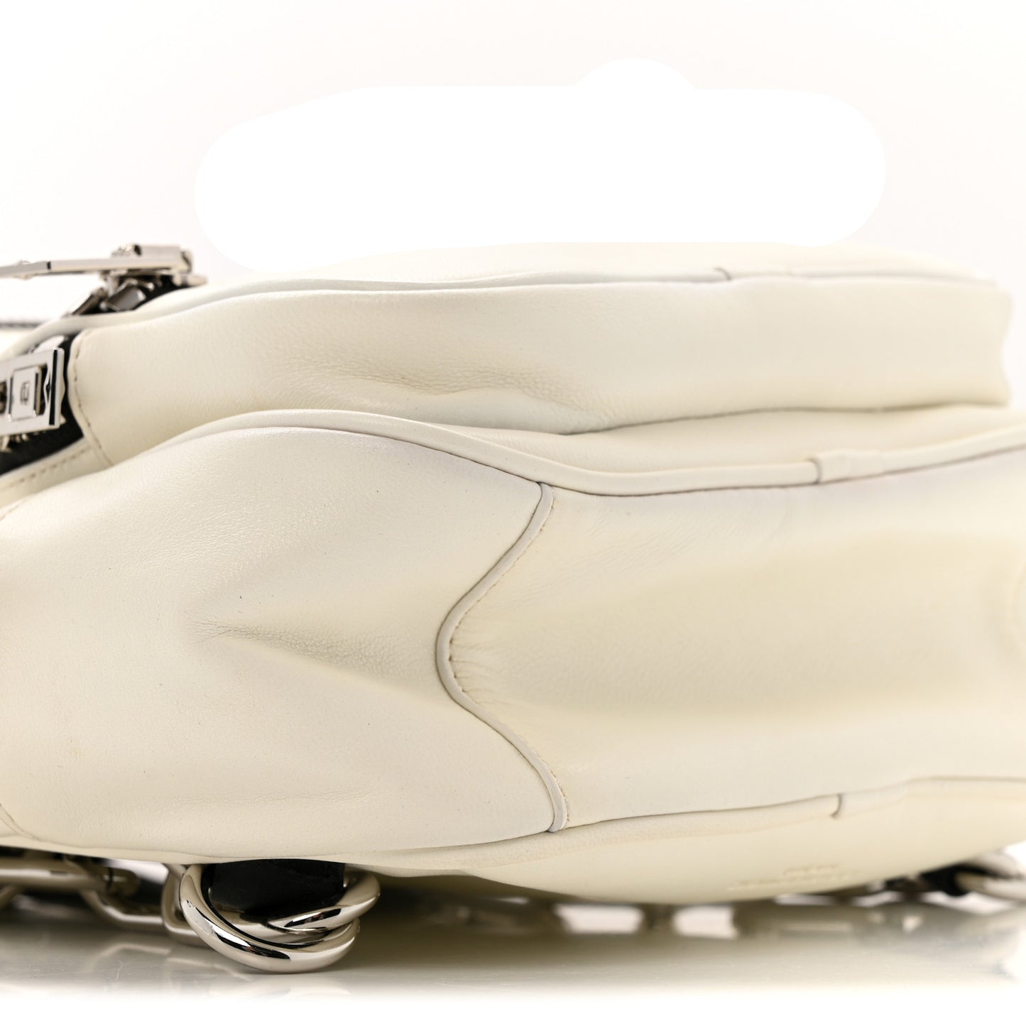 Lambskin Medium Attica Backpack White