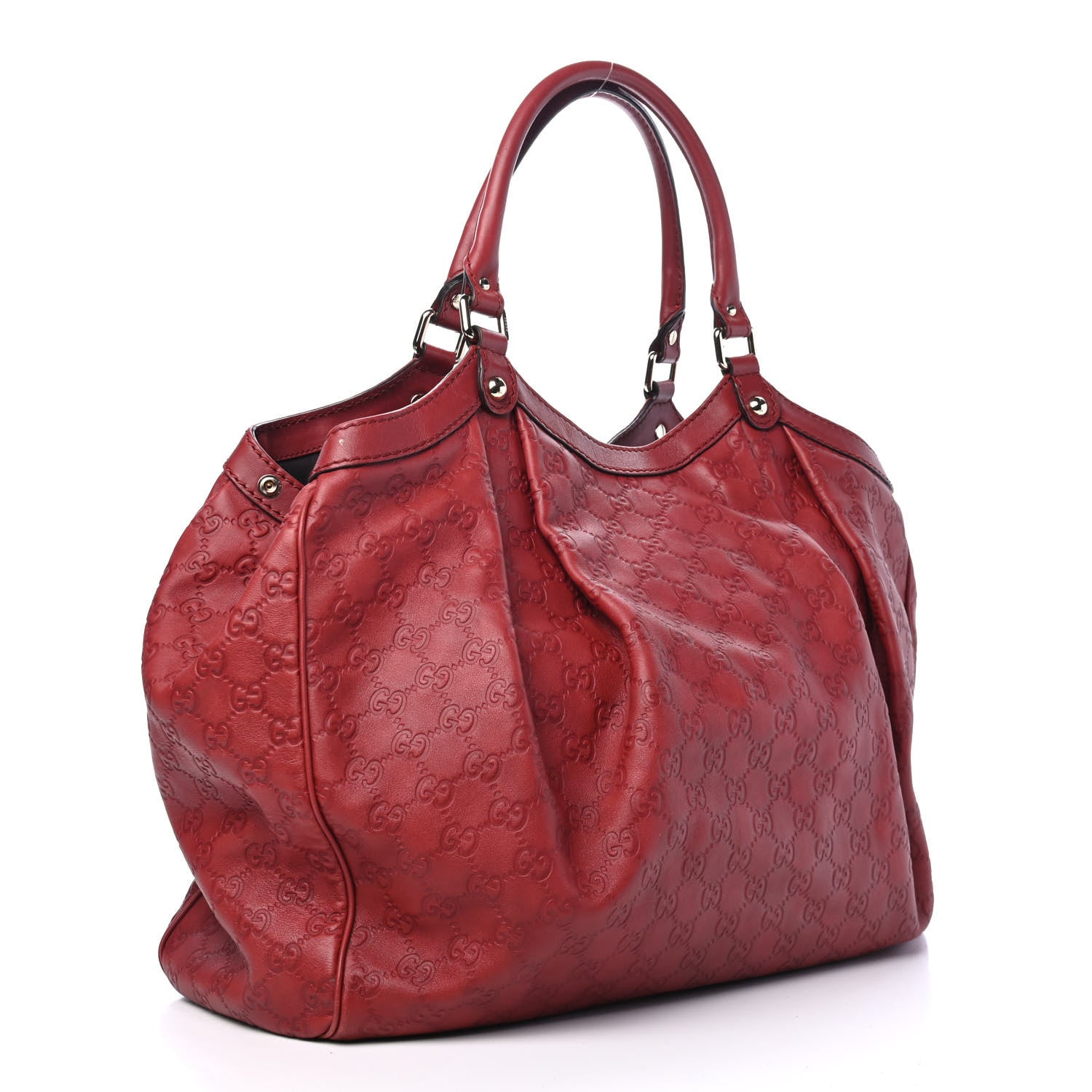 Gucci Guccissima Large Sukey Tote Red 2 of 4
