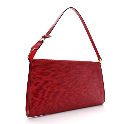 Louis Vuitton Epi Pochette Accessories 24 Castillan Red 3 of 7