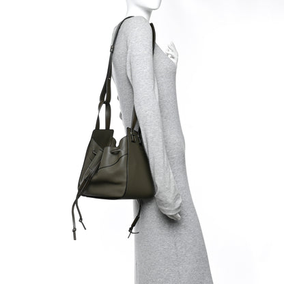 Loewe Soft Grained Calfskin Compact Hammock Shoulder Bag Khaki Green 2 of 10
