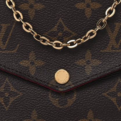 Louis Vuitton Monogram Pochette Felicie Chain Wallet Fuchsia 12 of 17