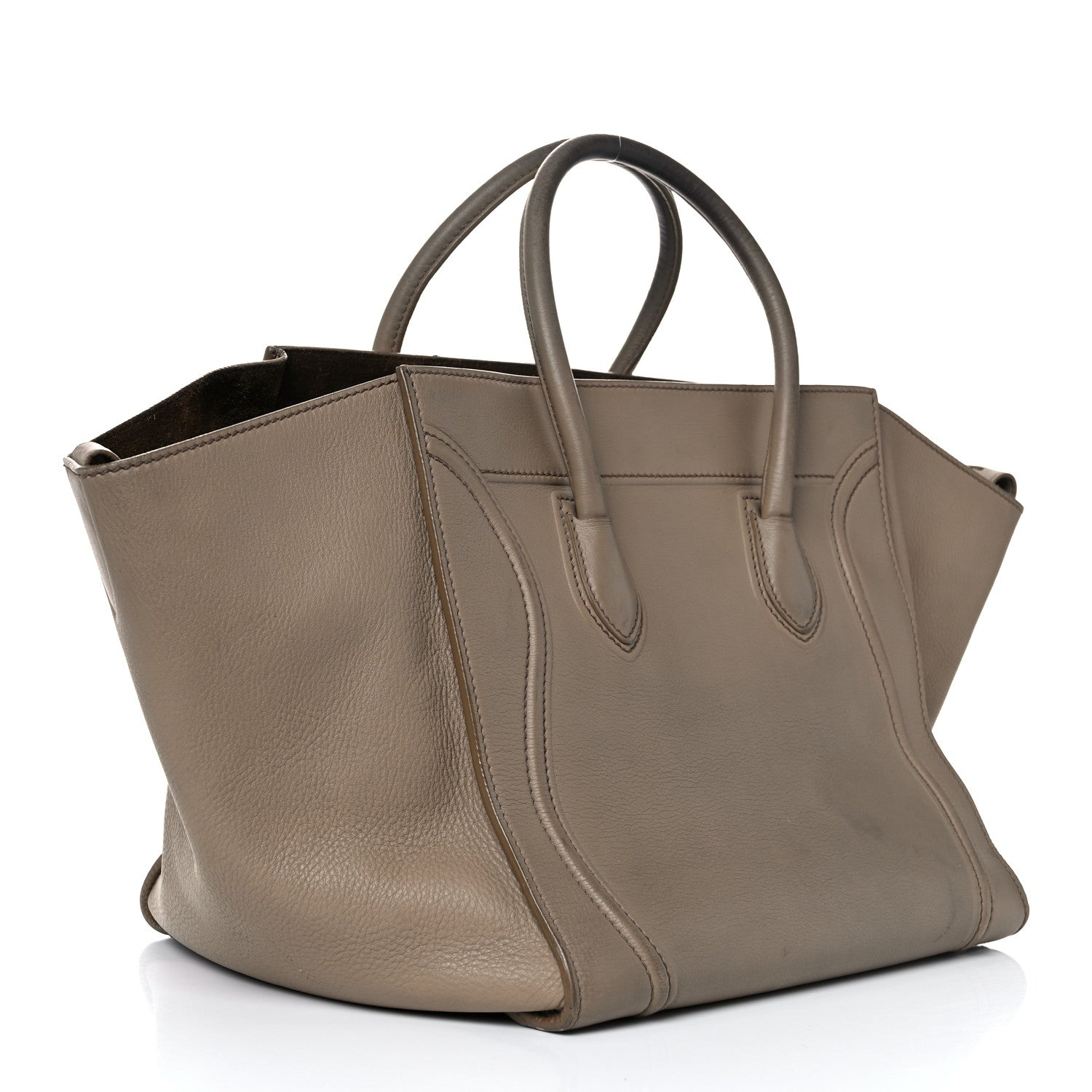 Celine Grained Calfskin Medium Phantom Luggage Taupe 2 of 26