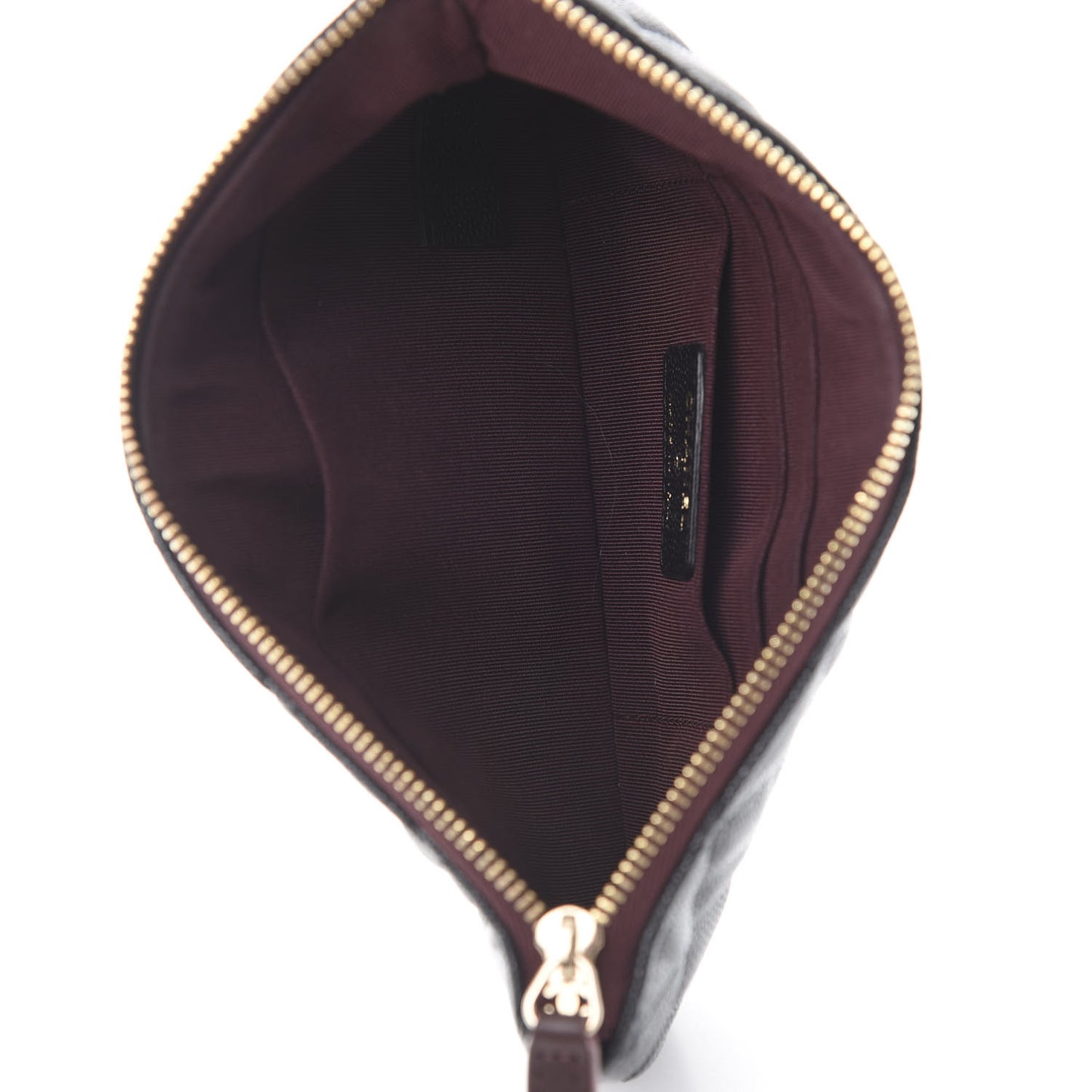 Caviar Quilted Cosmetic Case Black