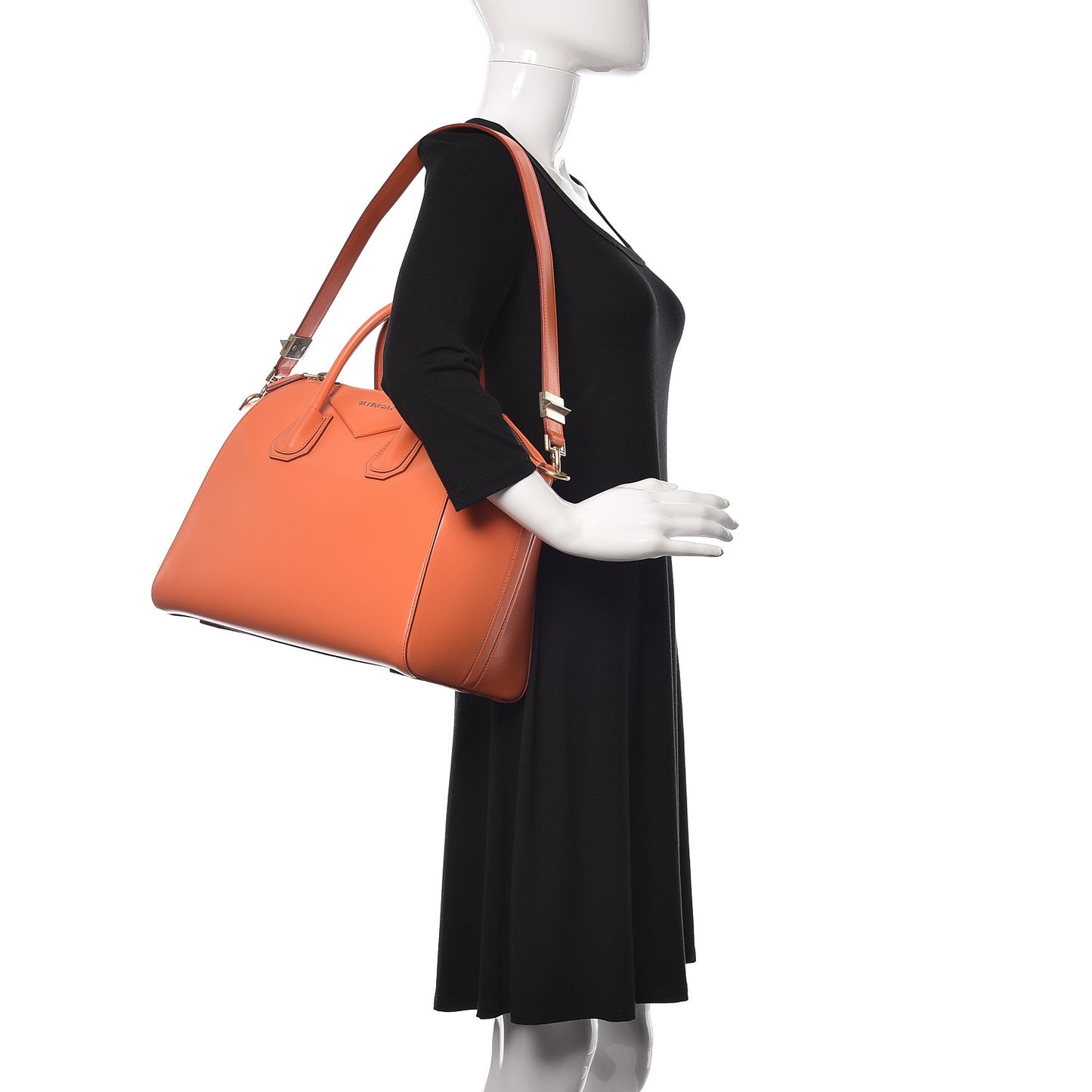 Shiny Lord Calfskin Medium Antigona Orange