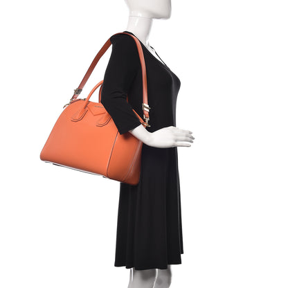 Givenchy Shiny Lord Calfskin Medium Antigona Orange 2 of 13
