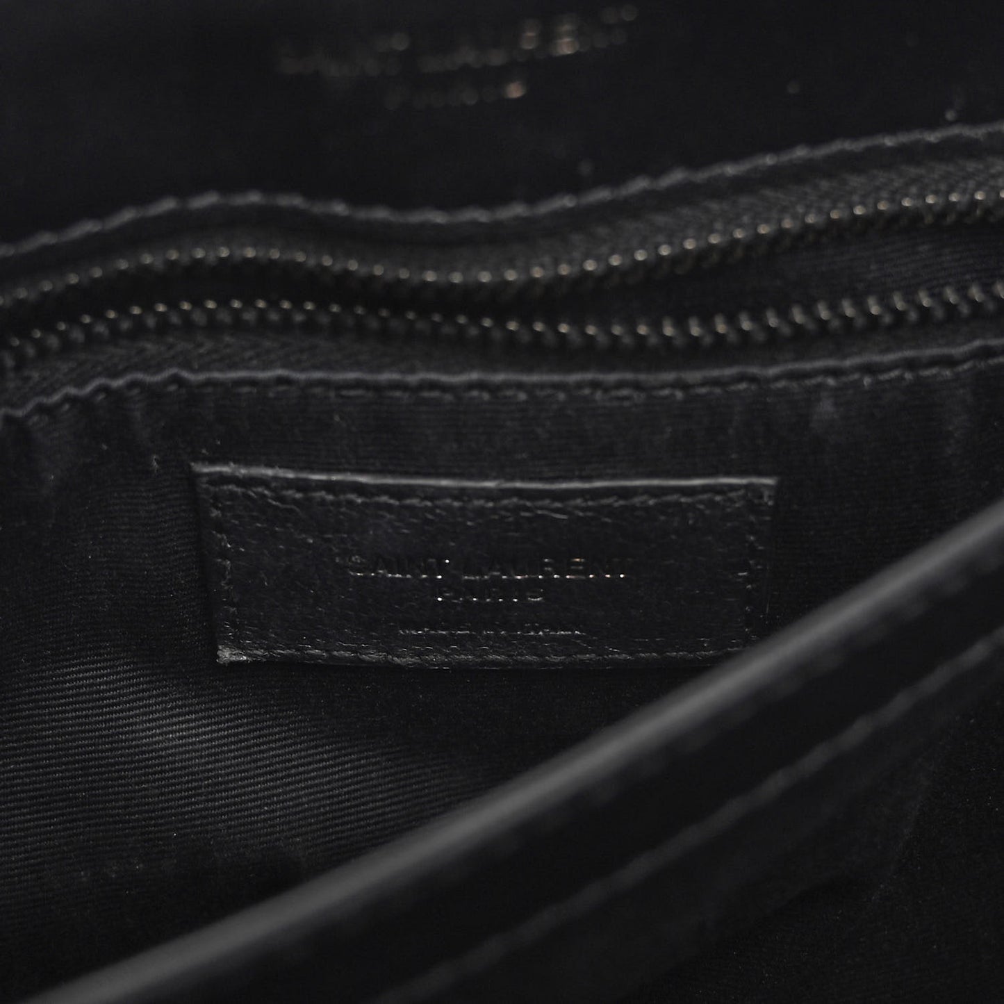 Calfskin Y Quilted Monogram Monochrome Toy Loulou Crossbody Bag Black