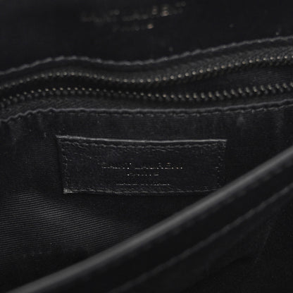 Saint Laurent Calfskin Y Quilted Monogram Monochrome Toy Loulou Crossbody Bag Black 5 of 8
