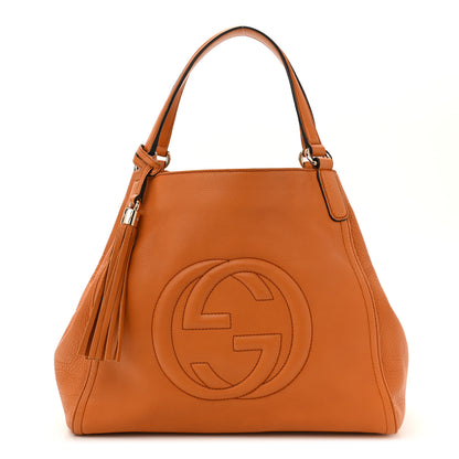 Gucci Pebbled Calfskin Medium Soho Shoulder Bag Curcuma 1 of 10