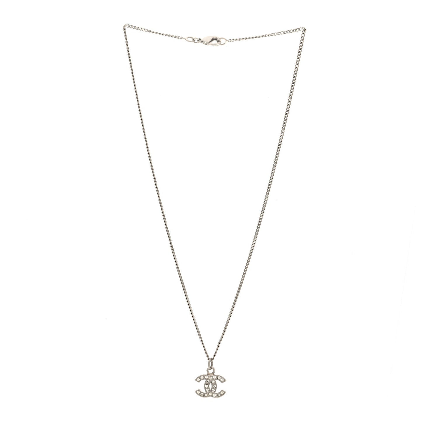 Crystal Timeless CC Necklace Silver
