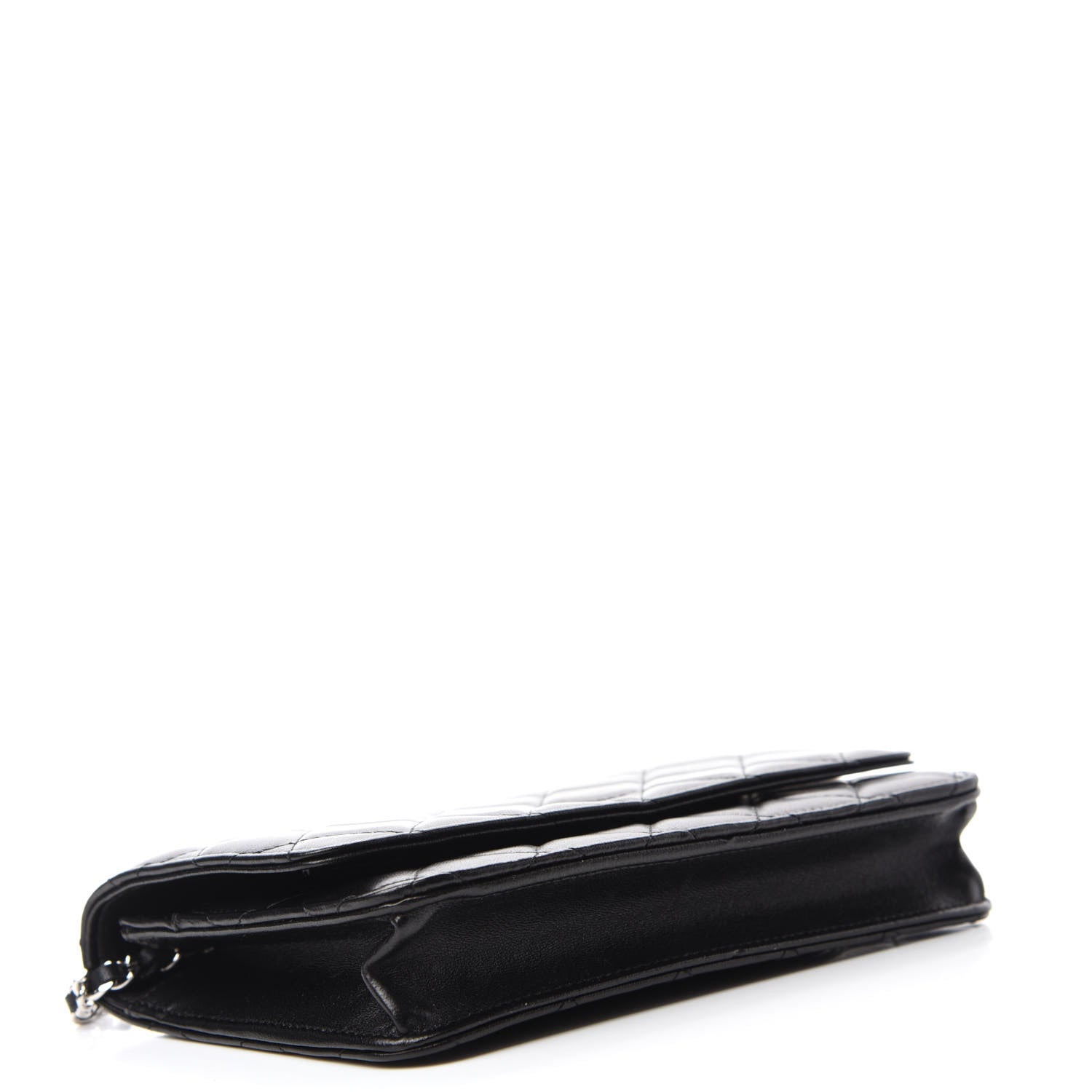 Chanel Lambskin Quilted Wallet On Chain WOC Black 4 of 12
