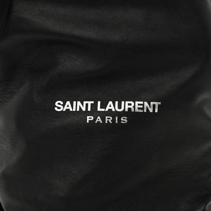 Saint Laurent Lambskin Teddy Drawstring Bag Black 9 of 11