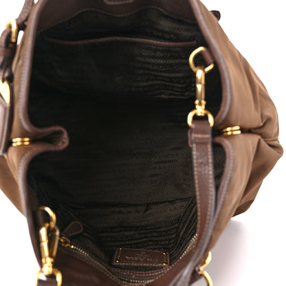 Prada Nylon Tessuto Vitello Daino Tote Corinto 5 of 18