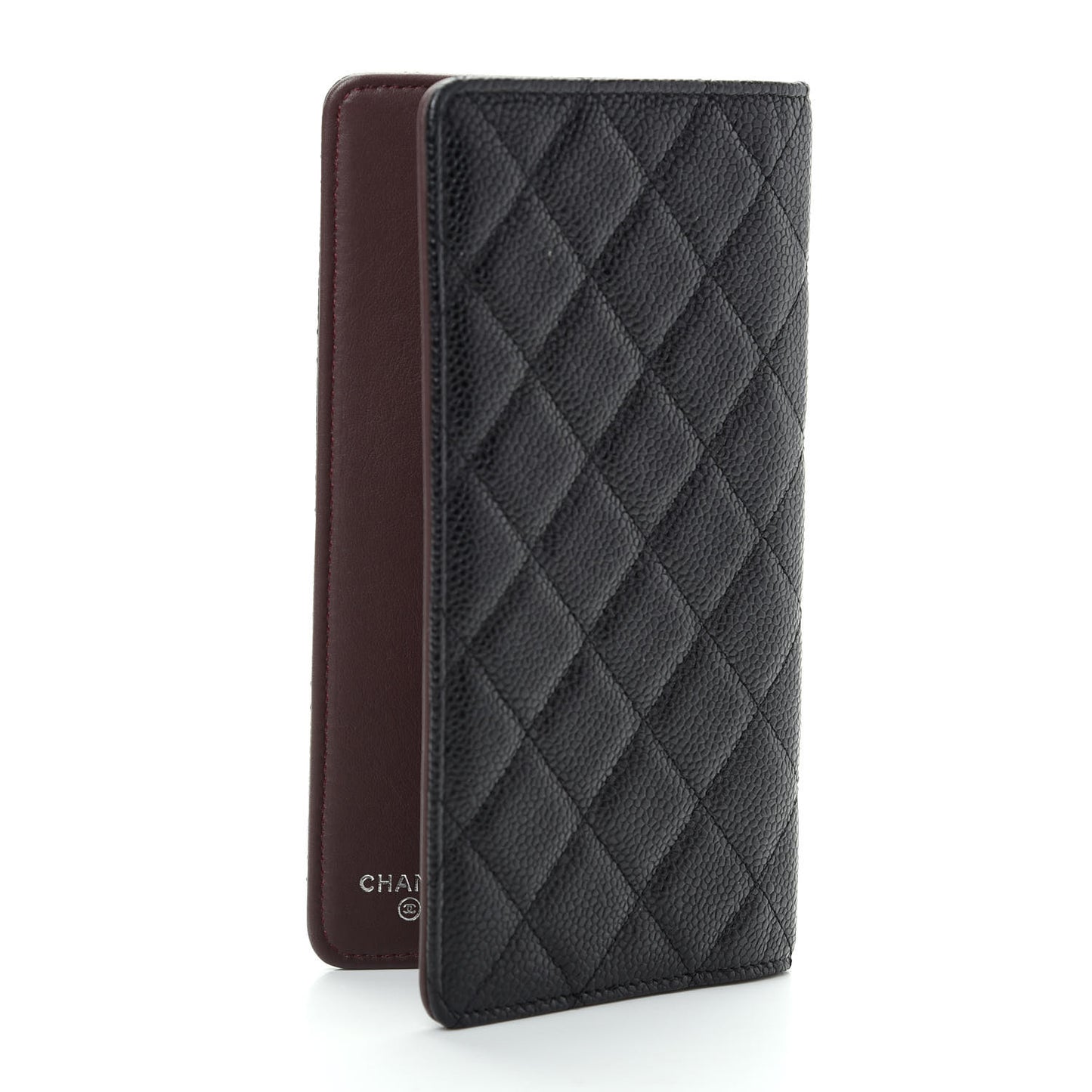 Caviar Quilted Medium Agenda Cover Black