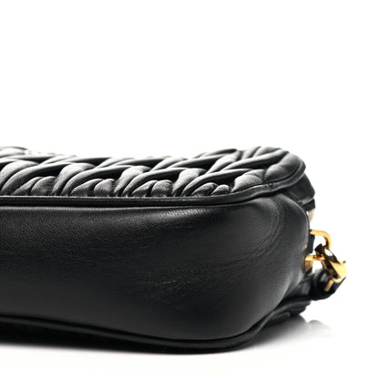 Miu Miu Nappa Matelasse Double Zip Pochette Clutch Black 7 of 10