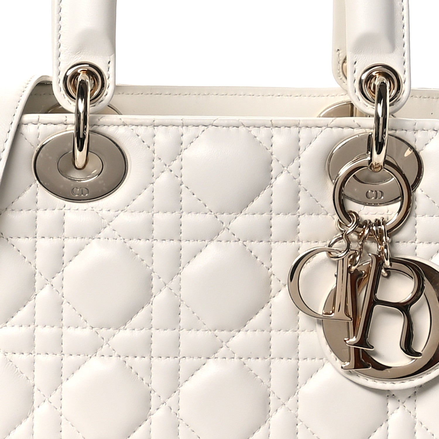 Christian Dior Lambskin Cannage Small My ABCDior Lady Dior Latte 8 of 10