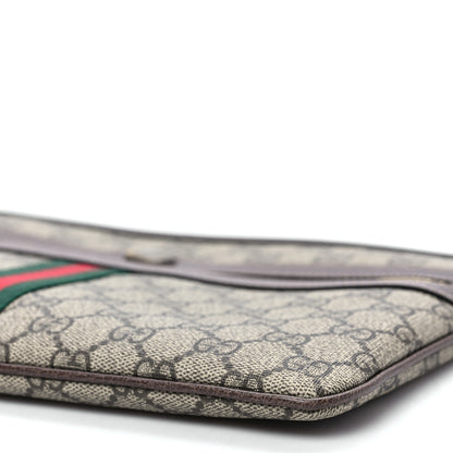 Gucci GG Supreme Monogram Large Ophidia Pouch Clutch Brown 9 of 9