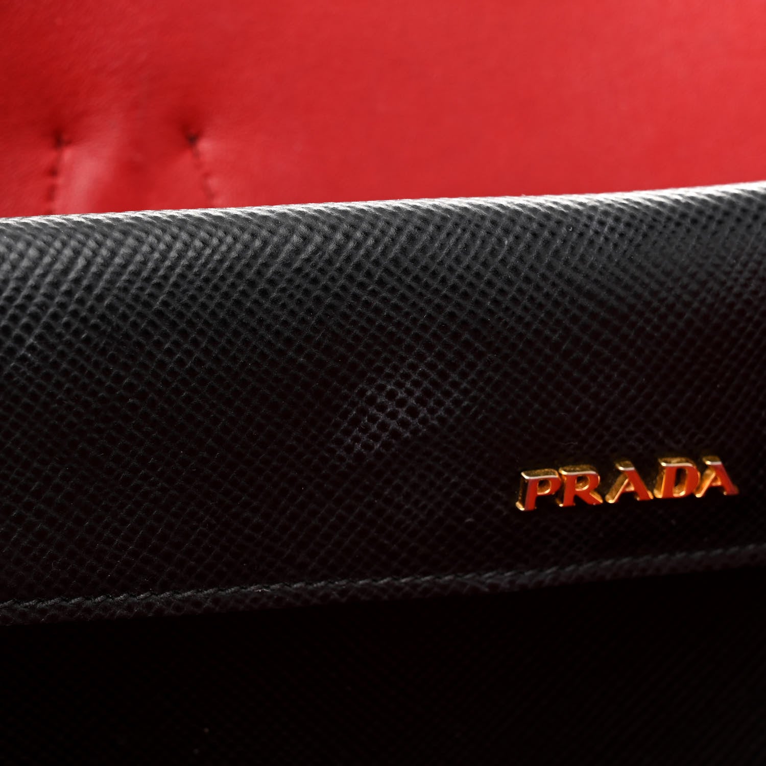Prada Saffiano Cuir Medium Double Bag Black Fuoco 13 of 17