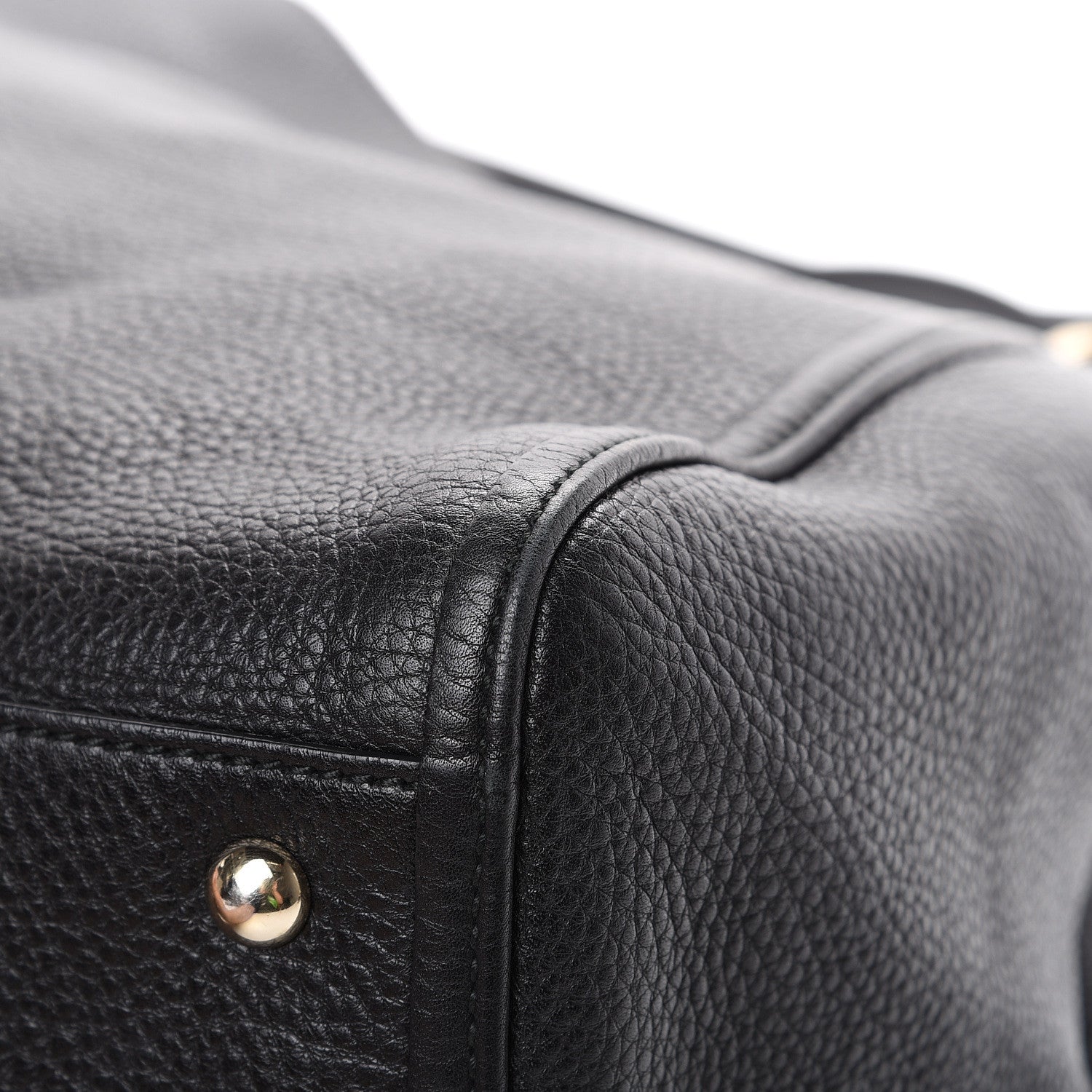 Gucci Pebbled Calfskin Medium Soho Shoulder Bag Black 10 of 13