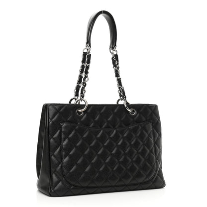 Chanel Caviar Quilted Grand Shopping Tote GST Black 3 of 10