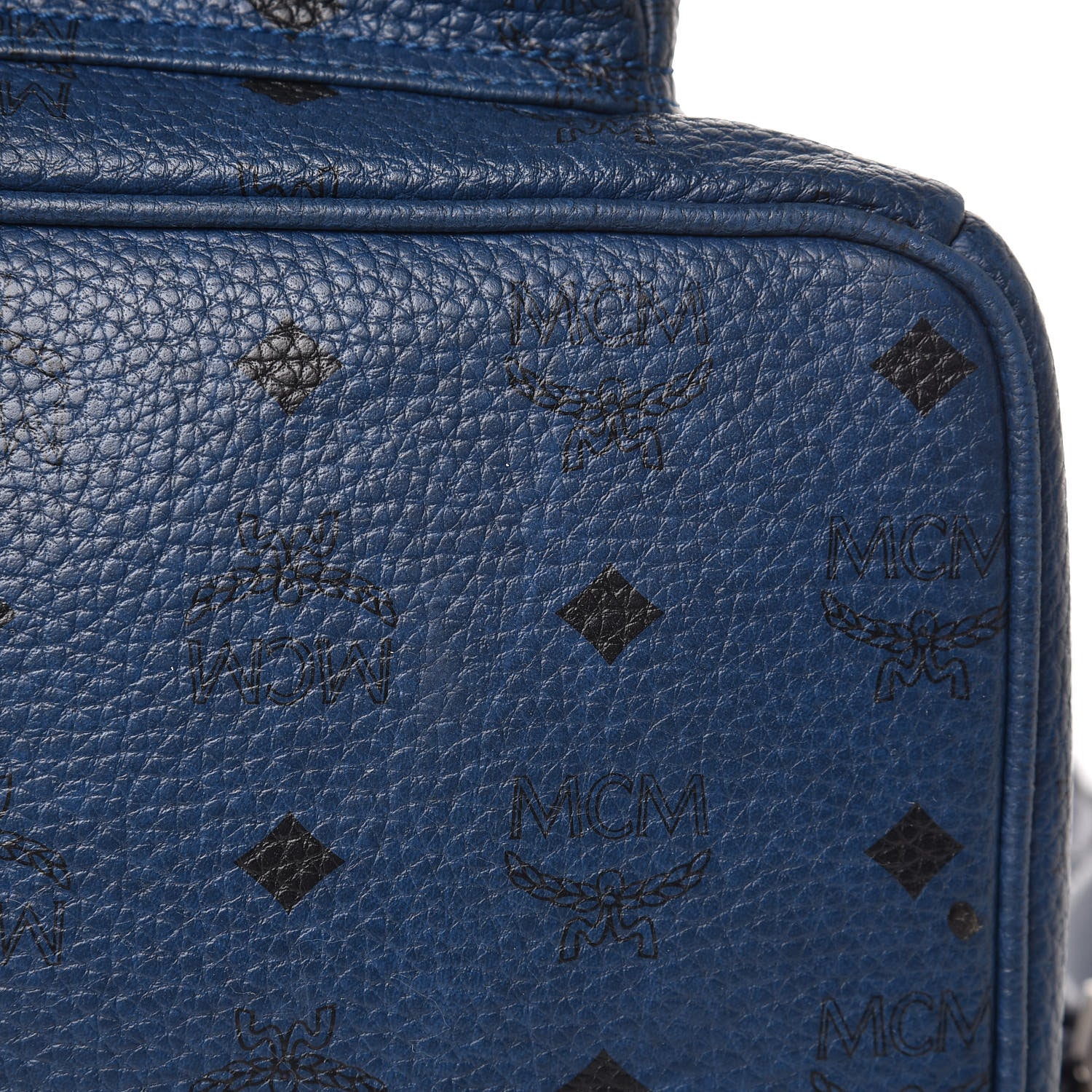 MCM Visetos Medium Sprinkle Stud Stark Backpack Blue 12 of 14