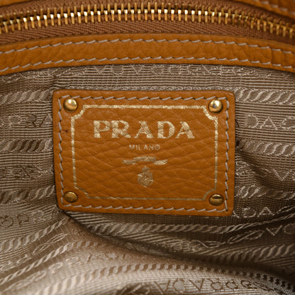 Prada Vitello Daino Top Handle Zip Tote Ocra 6 of 11