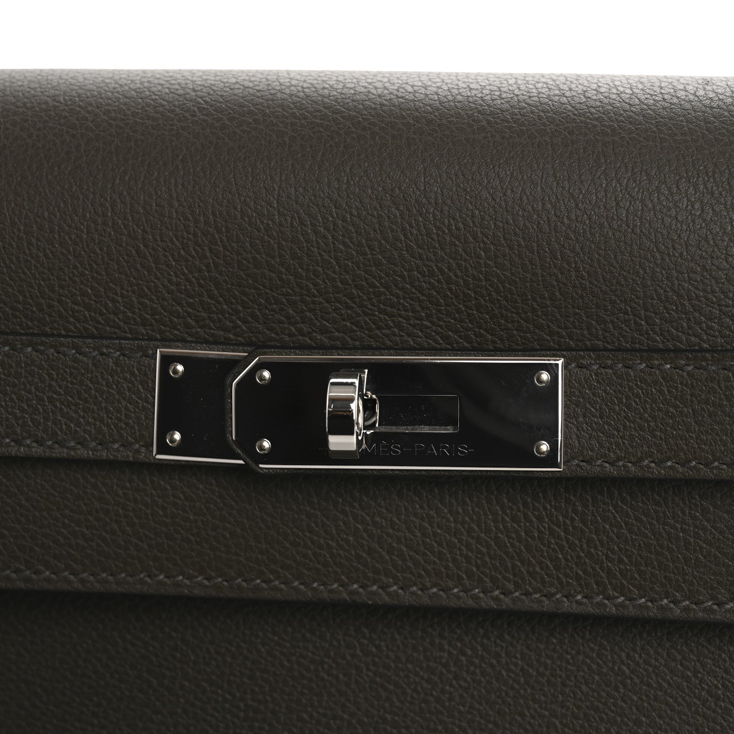 Hermes Evercolor Kelly Depeches 25 Pouch Vert Maquis 8 of 9
