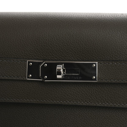 Hermes Evercolor Kelly Depeches 25 Pouch Vert Maquis 8 of 9