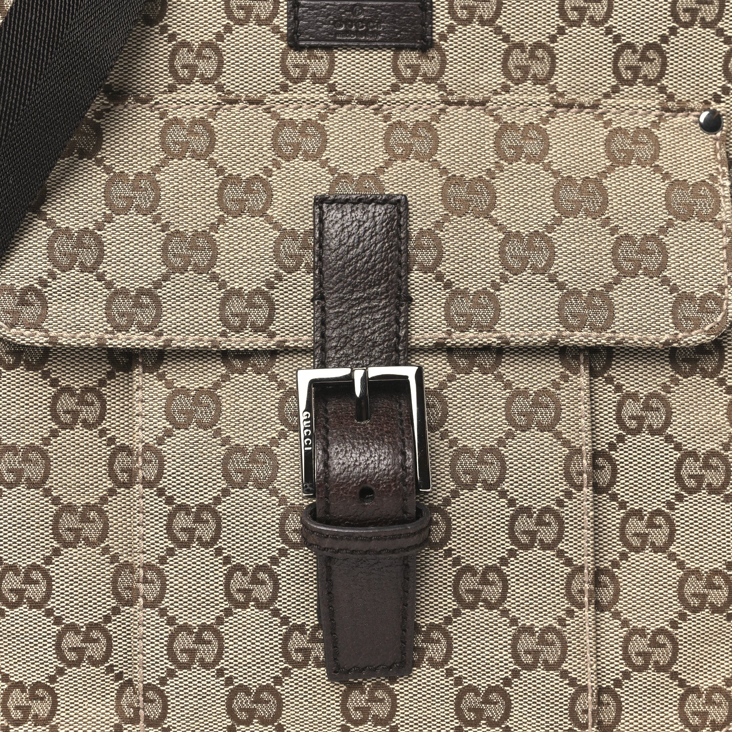 Gucci Monogram Messenger Bag Dark Brown 8 of 10