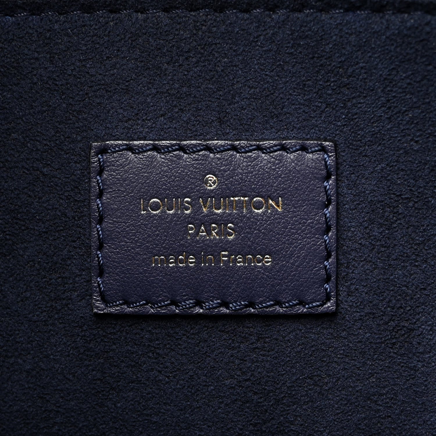 Louis Vuitton Calfskin Mahina Braided On My Side MM Navy 6 of 9
