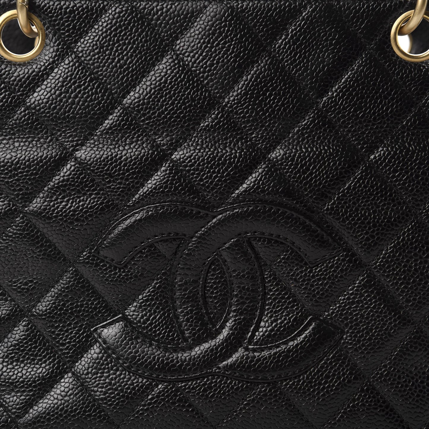 Caviar Quilted Petit Timeless Tote PTT Black