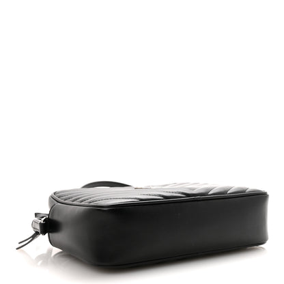 Saint Laurent Calfskin Matelasse Monogram Lou Camera Bag Black 4 of 9