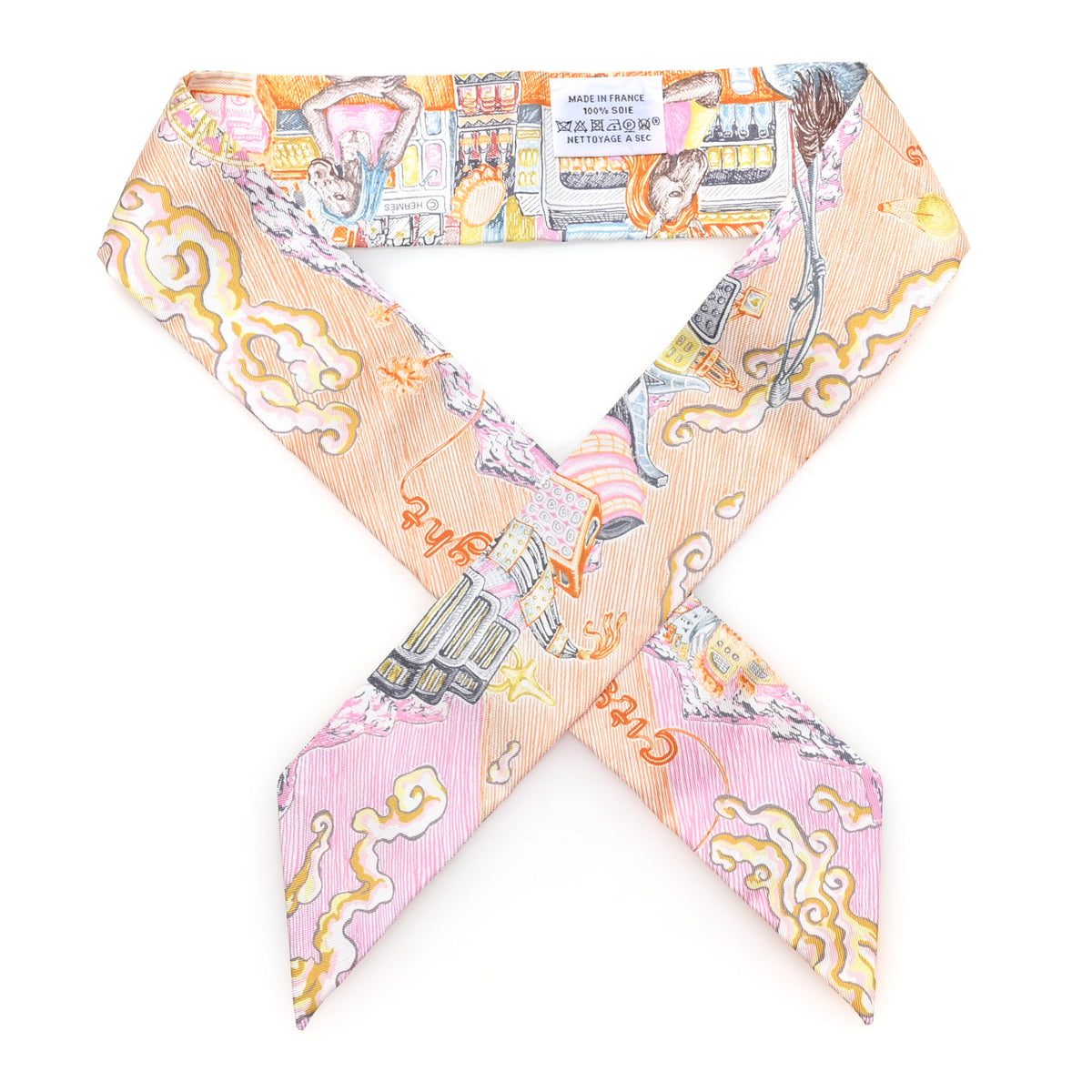 Silk City Of Light Twilly Orange Petrole Vieux Rose
