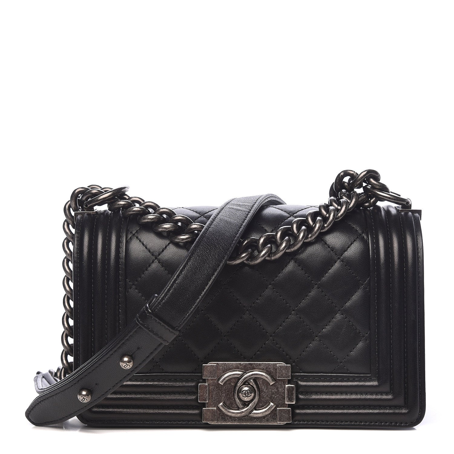 Chanel Calfskin Quilted Small Boy Flap Black 1 of 19
