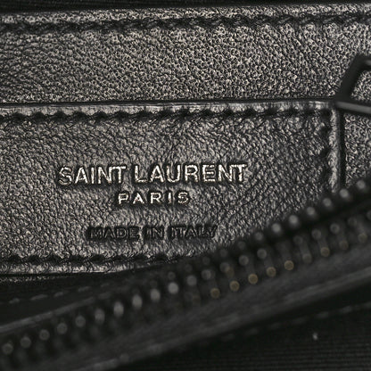 Saint Laurent Calfskin Y Quilted Monogram Monochrome Small Loulou Chain Satchel Black 7 of 9