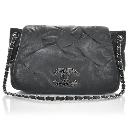 Chanel Iridescent Calfskin Glint Accordion Flap Black 1 of 9
